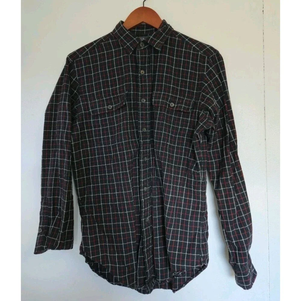 VTG Polo Ralph Lauren Shirt Mens S Button Up Red Black Checkered Business Casual